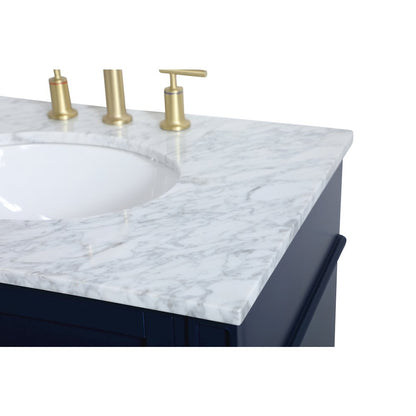 30 inch Single bathroom vanity in blue