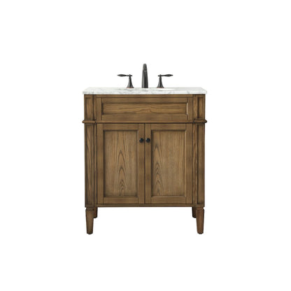 30 inch Single bathroom vanity in driftwood