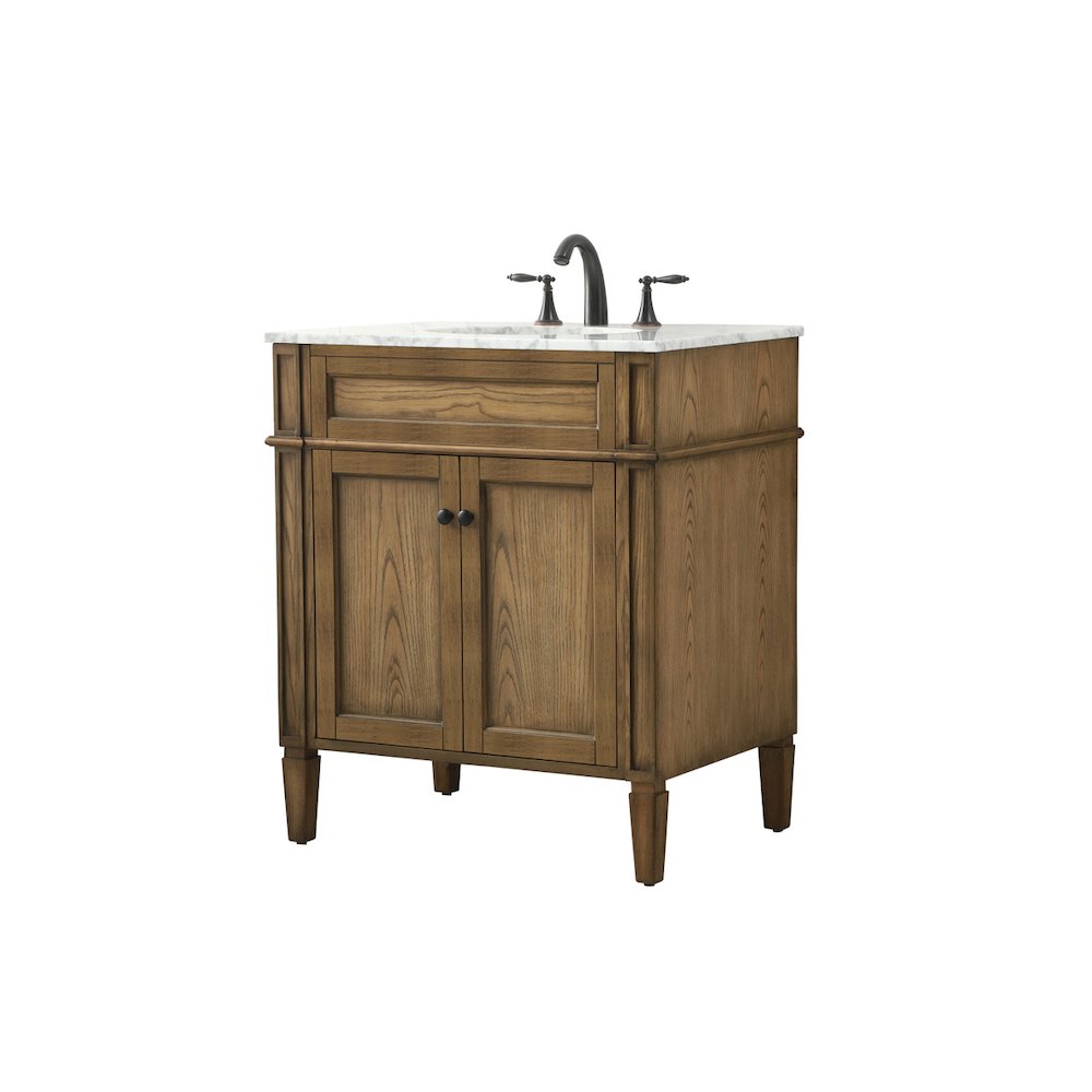 30 inch Single bathroom vanity in driftwood