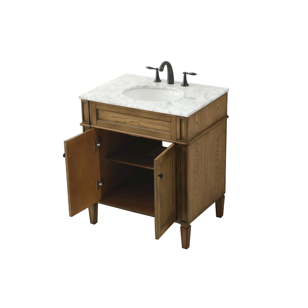 30 inch Single bathroom vanity in driftwood