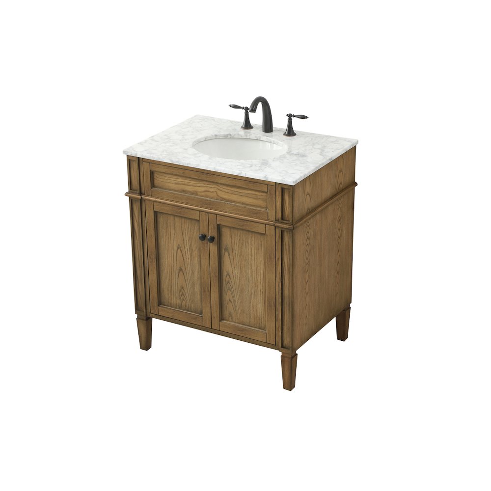 30 inch Single bathroom vanity in driftwood
