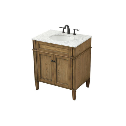 30 inch Single bathroom vanity in driftwood