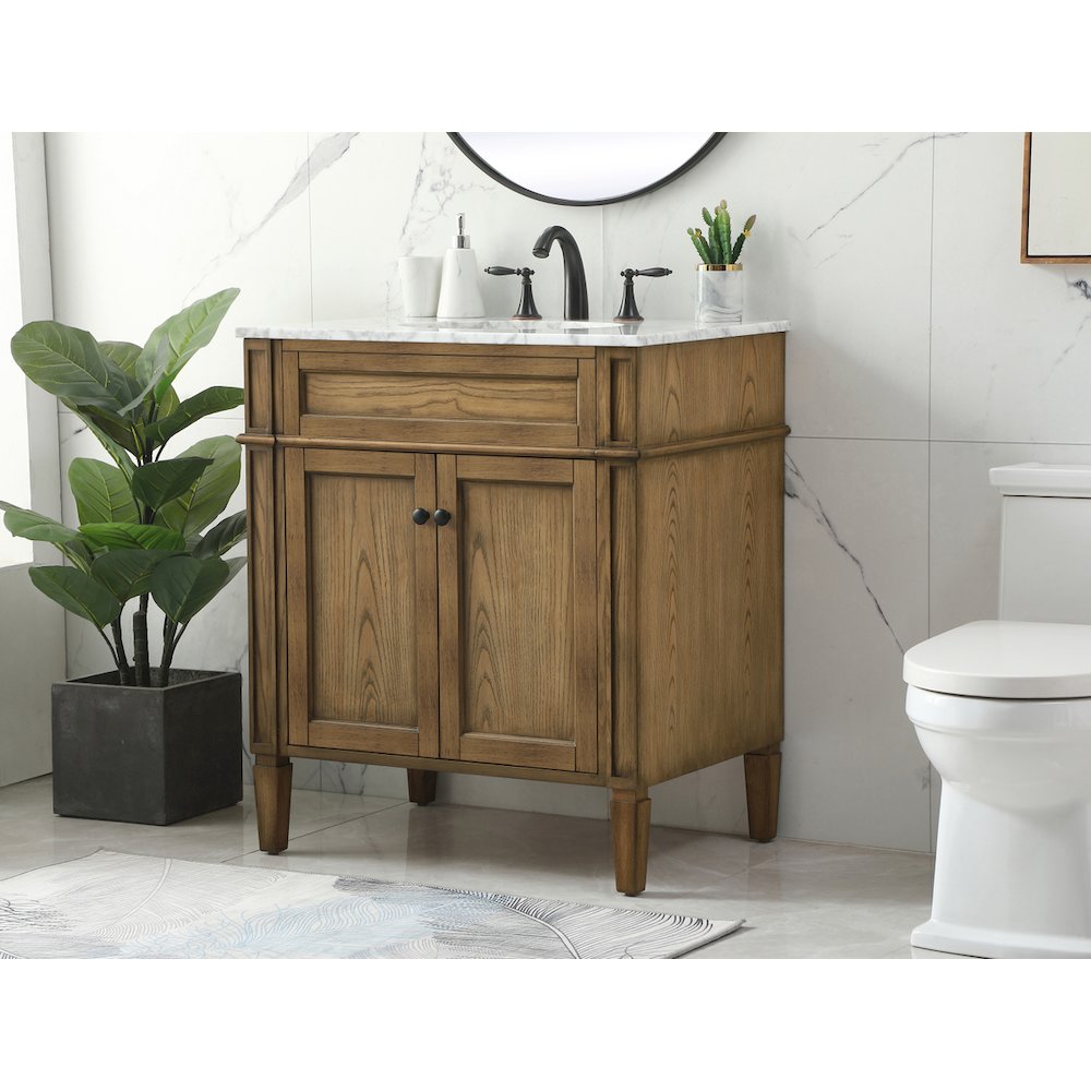 30 inch Single bathroom vanity in driftwood