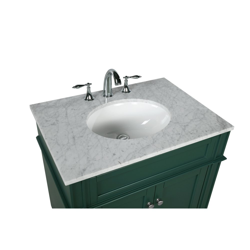 30 inch Single bathroom vanity in green