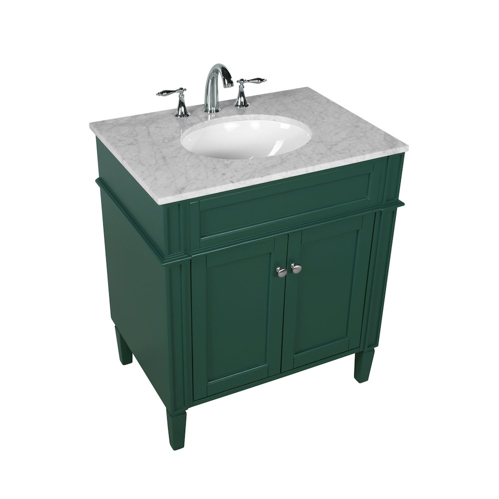 30 inch Single bathroom vanity in green
