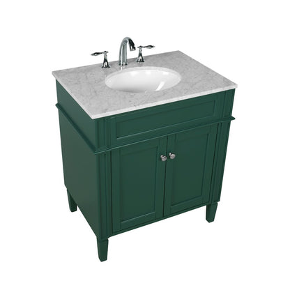 30 inch Single bathroom vanity in green