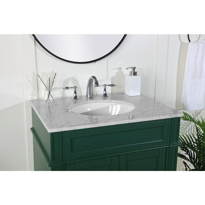 30 inch Single bathroom vanity in green