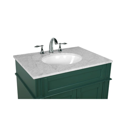 30 inch Single bathroom vanity in green