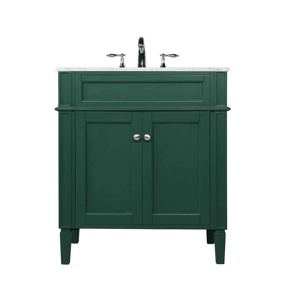 30 inch Single bathroom vanity in green