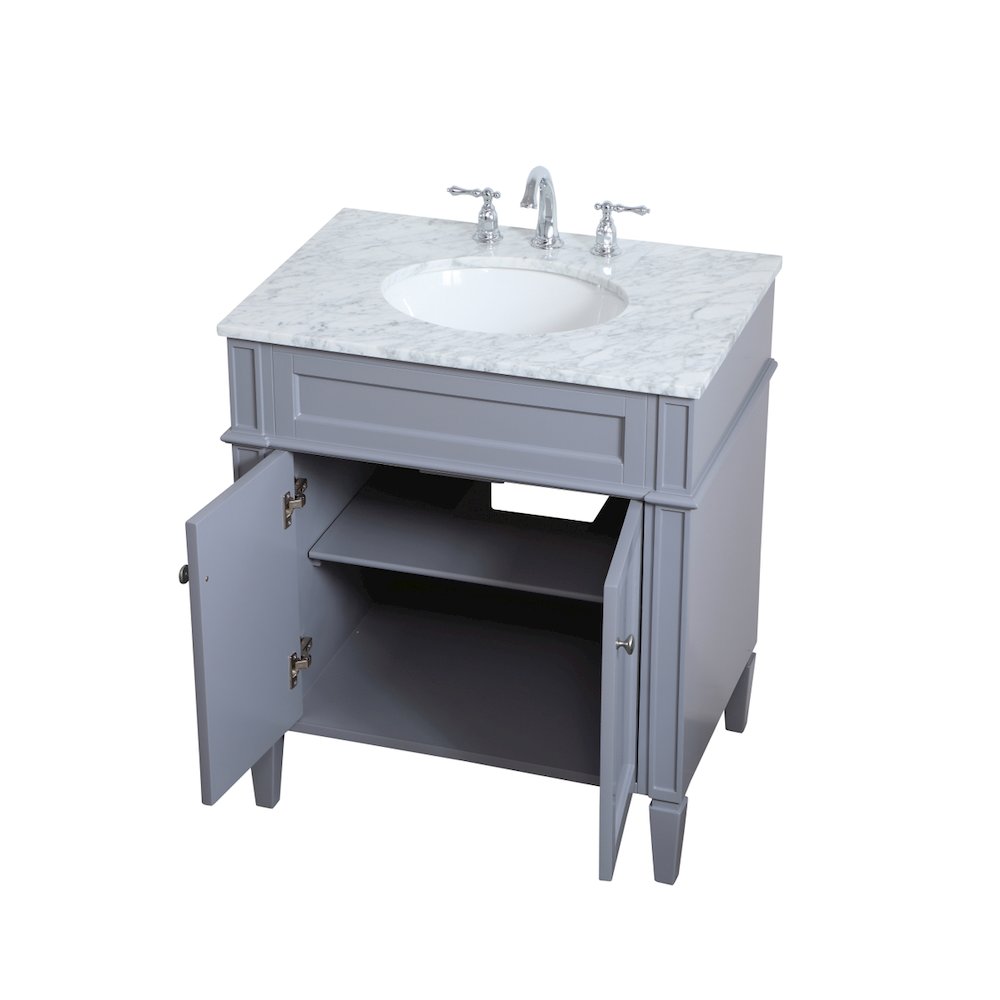 30 inch Single bathroom vanity in Grey