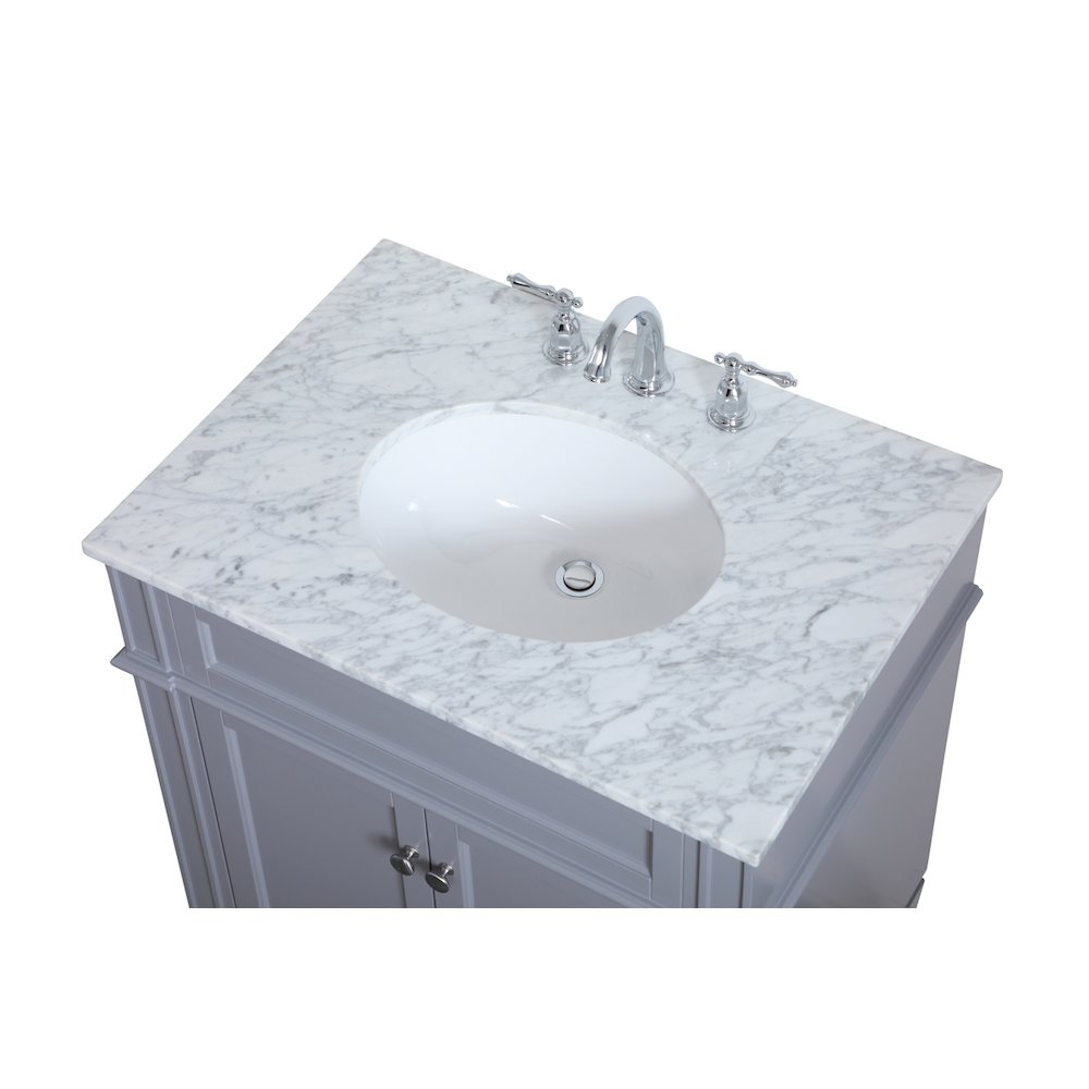 30 inch Single bathroom vanity in Grey