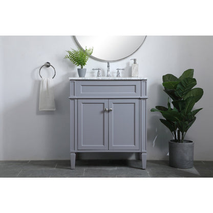 30 inch Single bathroom vanity in Grey