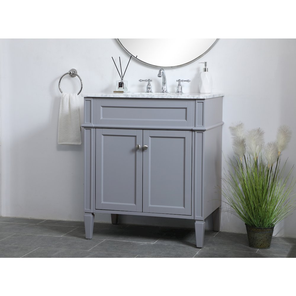 30 inch Single bathroom vanity in Grey