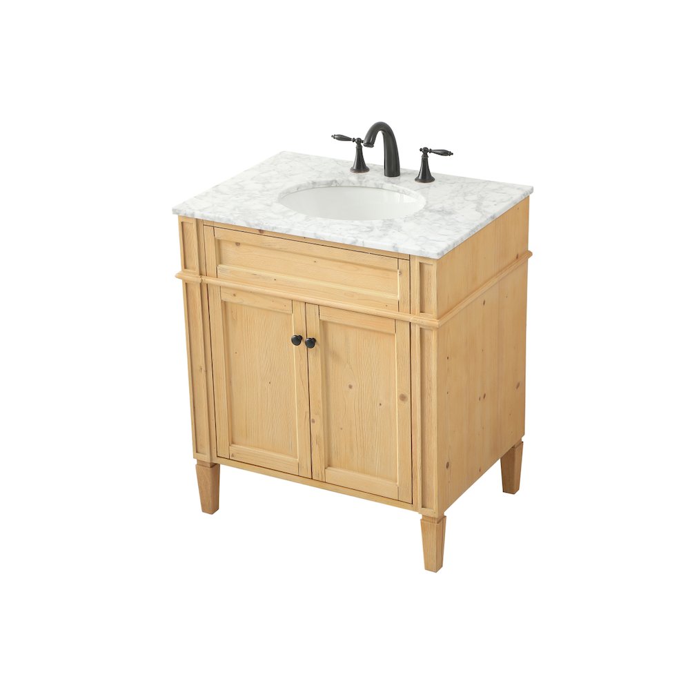 30 inch Single bathroom vanity in natural wood