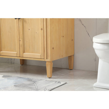30 inch Single bathroom vanity in natural wood