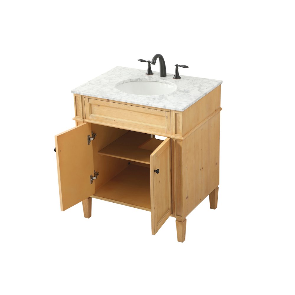 30 inch Single bathroom vanity in natural wood