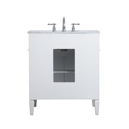 30 inch Single bathroom vanity in White
