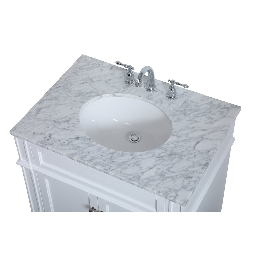 30 inch Single bathroom vanity in White