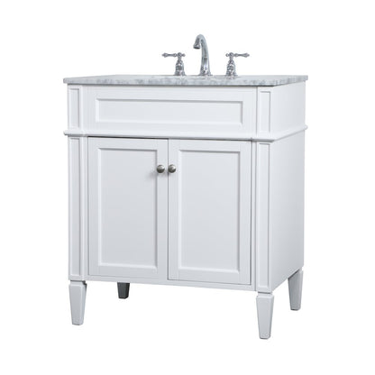 30 inch Single bathroom vanity in White