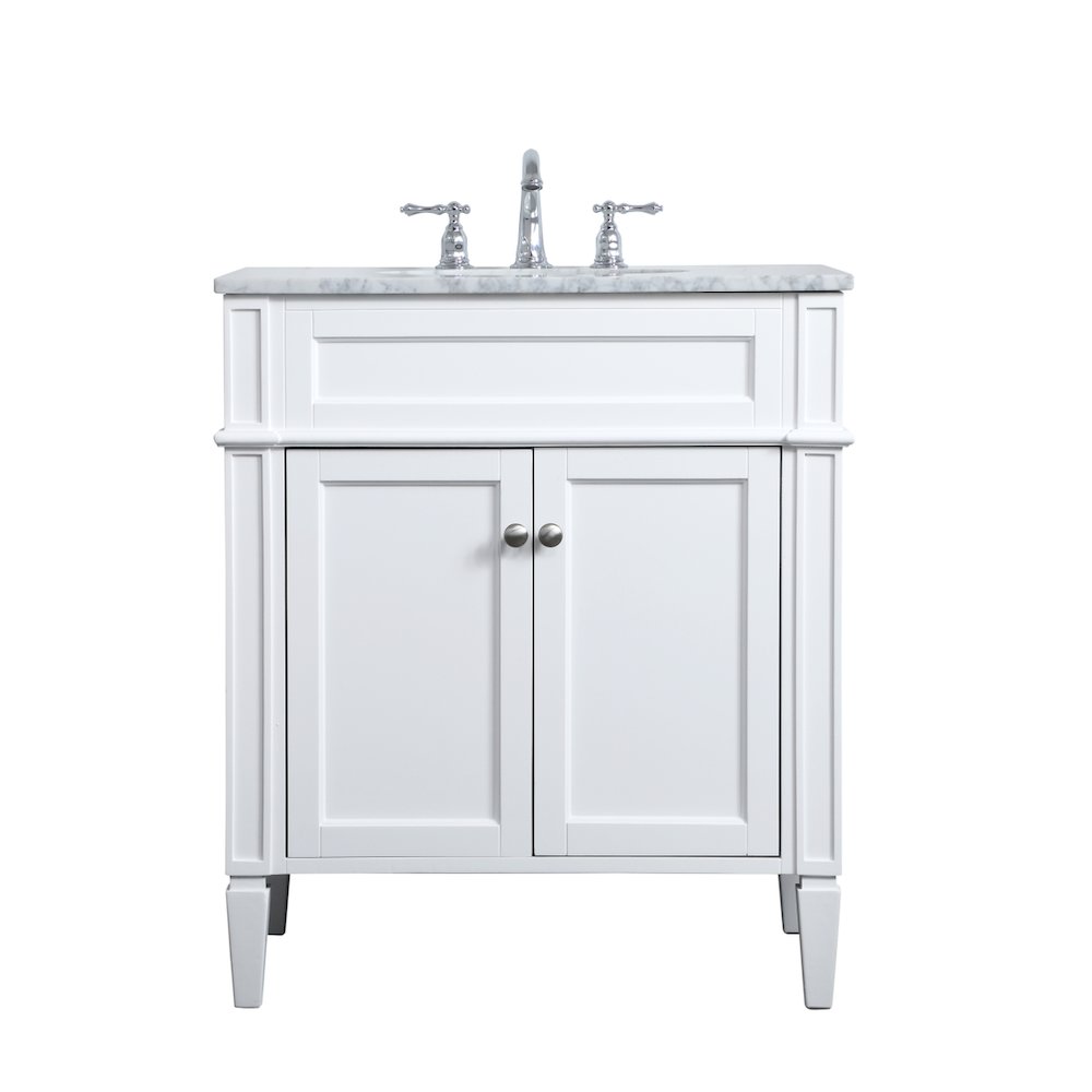 30 inch Single bathroom vanity in White