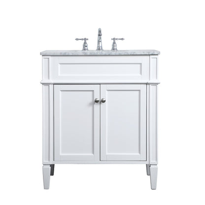 30 inch Single bathroom vanity in White