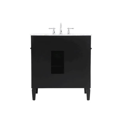 32 inch Single bathroom vanity in Black