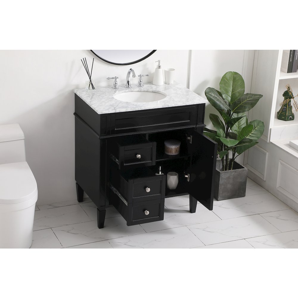 32 inch Single bathroom vanity in Black