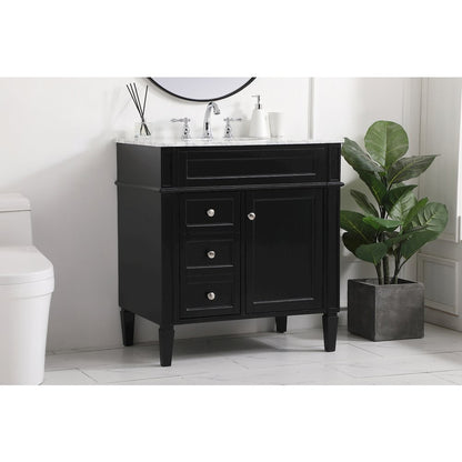 32 inch Single bathroom vanity in Black