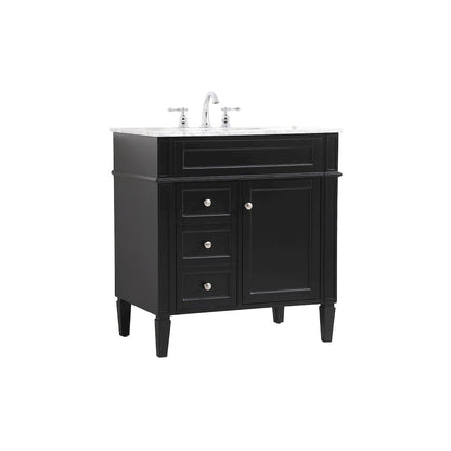 32 inch Single bathroom vanity in Black