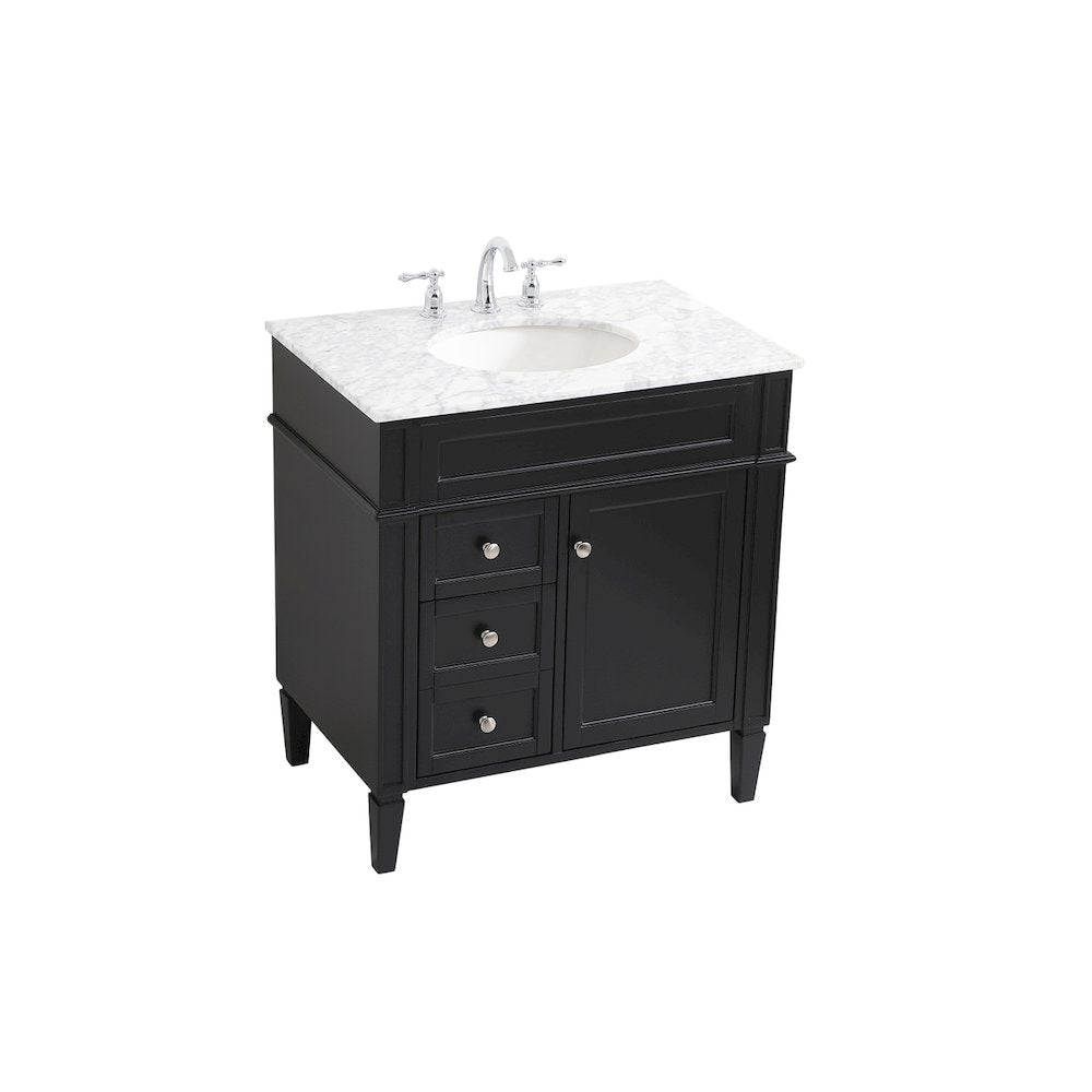 32 inch Single bathroom vanity in Black