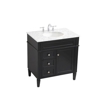 32 inch Single bathroom vanity in Black