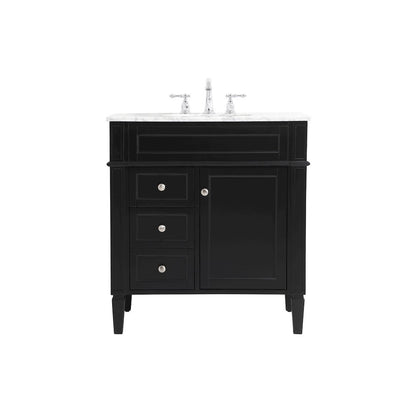 32 inch Single bathroom vanity in Black