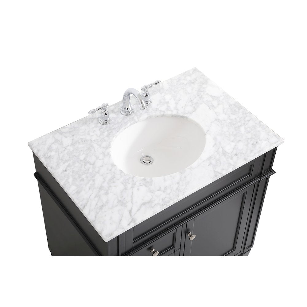 32 inch Single bathroom vanity in Black