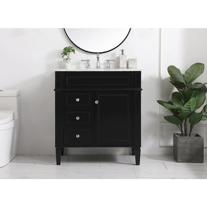 32 inch Single bathroom vanity in Black