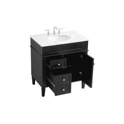 32 inch Single bathroom vanity in Black