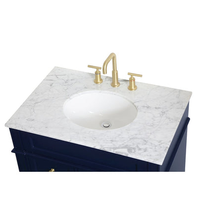 32 inch Single bathroom vanity in blue
