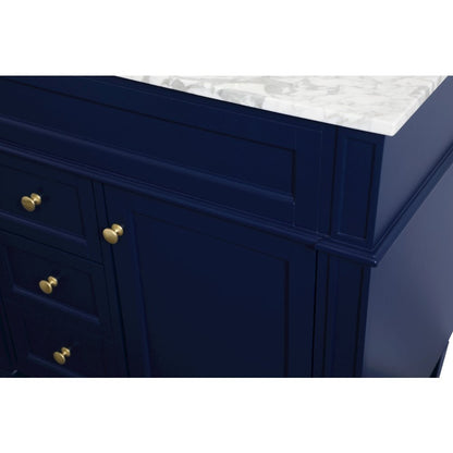 32 inch Single bathroom vanity in blue