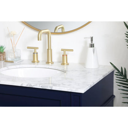 32 inch Single bathroom vanity in blue