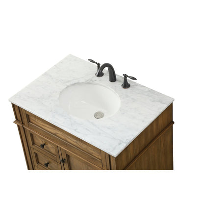 32 inch Single bathroom vanity in driftwood