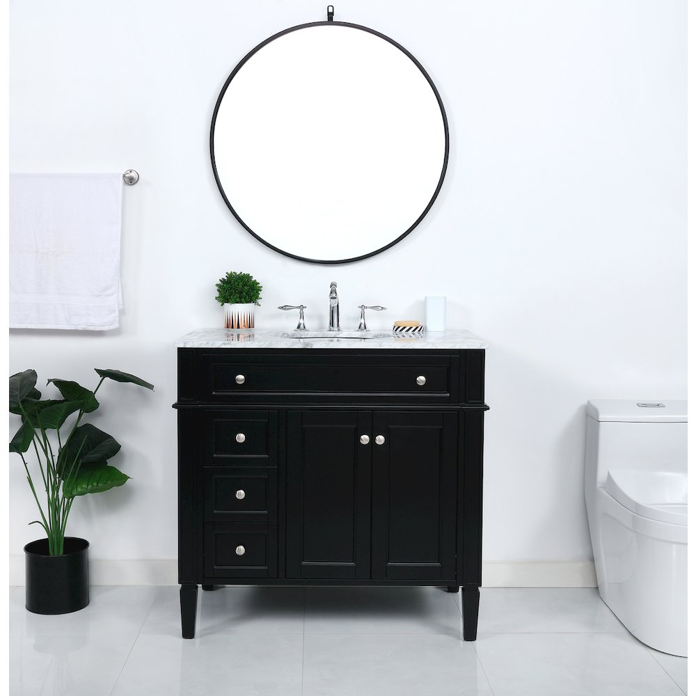 36 inch Single bathroom vanity in Black