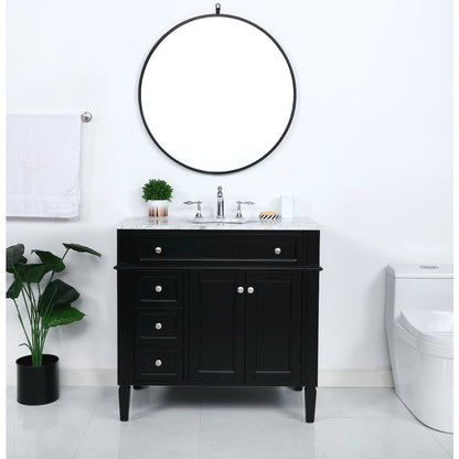 36 inch Single bathroom vanity in Black