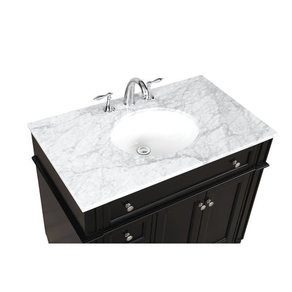 36 inch Single bathroom vanity in Black