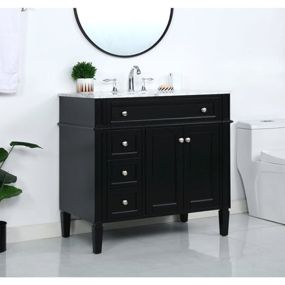 36 inch Single bathroom vanity in Black