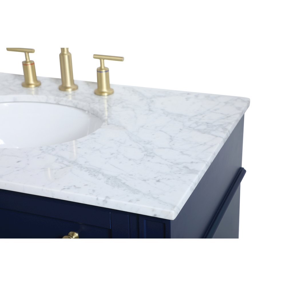 36 inch Single bathroom vanity in blue