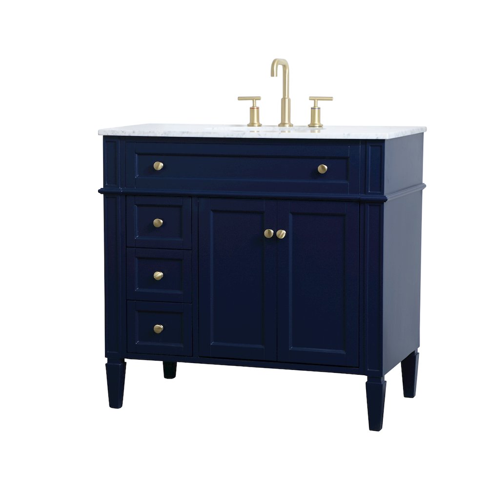 36 inch Single bathroom vanity in blue