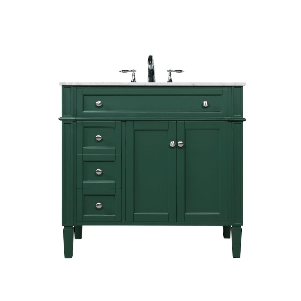 36 inch Single bathroom vanity in green