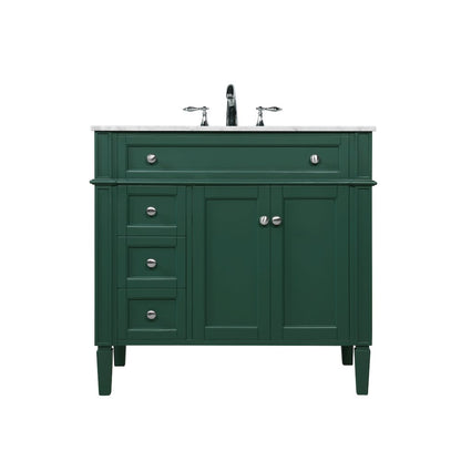 36 inch Single bathroom vanity in green