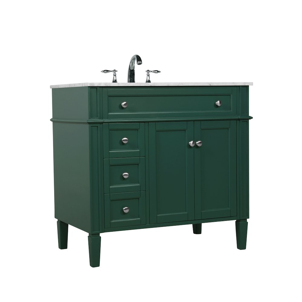 36 inch Single bathroom vanity in green
