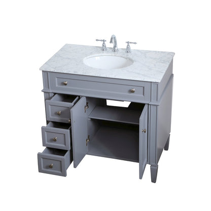 36 inch Single bathroom vanity in Grey
