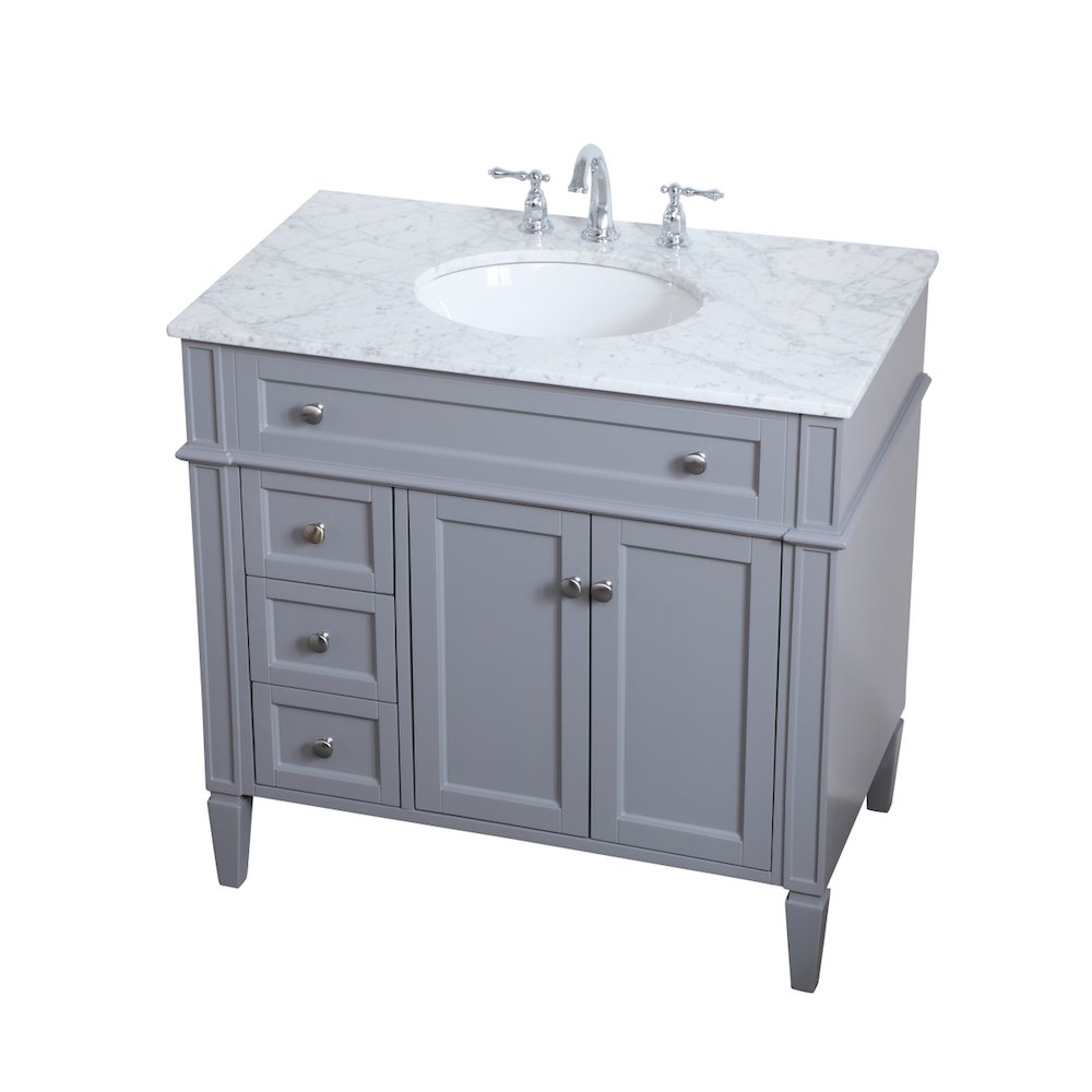 36 inch Single bathroom vanity in Grey